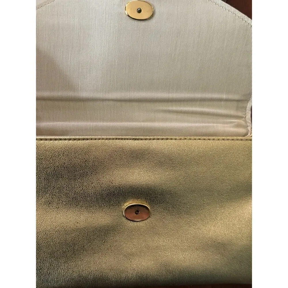 VTG Polished Gold Evening Bag‎ Pleated Clutch Party Purse 1978 Avon READ NOTE